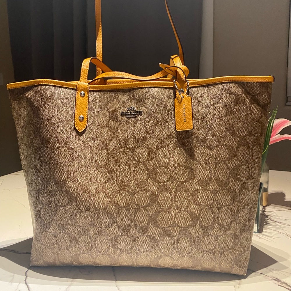 Coach reversible tote bag